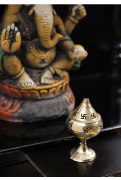 Gold Metal Puja Diya Gold Metal Puja Diya
